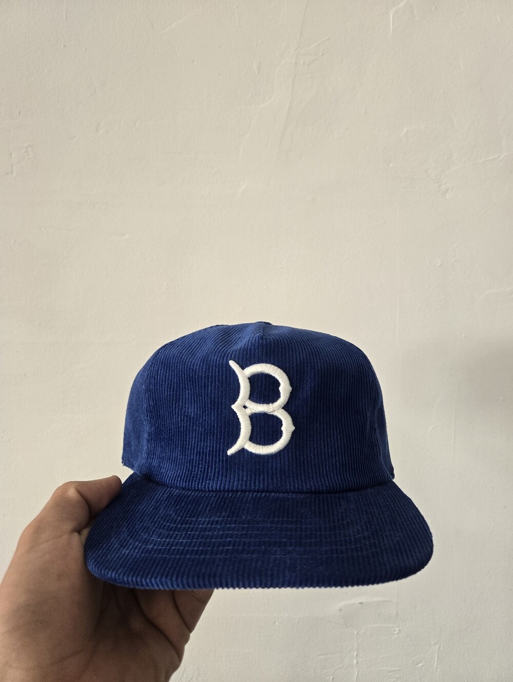 3d Brooklyn Dodgers B Royal Blue Corduroy Snapback